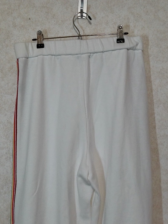 NWT 525 America Born in Brooklyn Bleach White Multi Mid Weight Trousers Size L - Picture 6 of 11